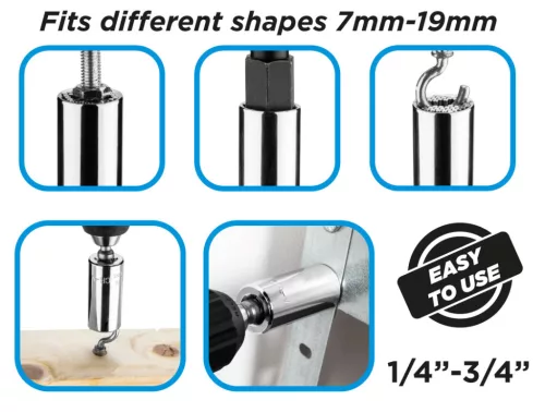 Univerzális dugókulcs 7-19mm, 1/4" alumínium-3/4" alumínium