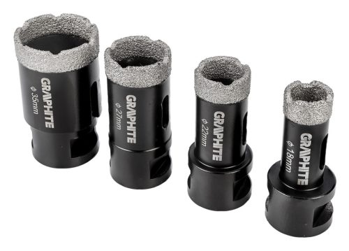 Körkivágó készlet, gyémántos, M14, 18,22.27,35mm