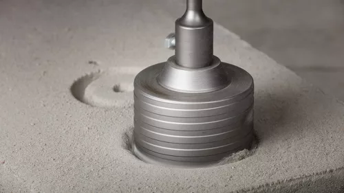 Koronafúró, körkivágó adapter, SDS MAX szárral, központfúróval, M22, 190mm