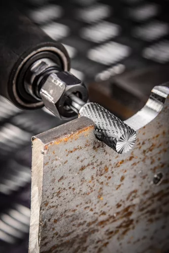 Keményfém marófej, turbómaró, A, hengeres, 10x25mm, szár méret 6x45mm