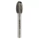 Keményfém marófej, turbómaró, E csepp, ovális, 12x20mm, szár méret 6x45mm