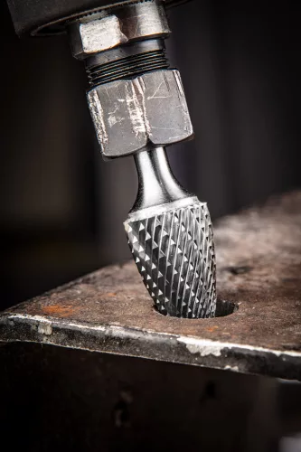 Keményfém marófej, turbómaró, F csúcsíves, 6x18mm, szár méret 6x45mm