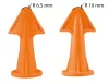 Fugakihúzó szilikonvég pisztolyos fugázóanyagokoz, 6.5mm és 10mm, 2db