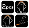 Fugakihúzó szilikonvég pisztolyos fugázóanyagokoz, 6.5mm és 10mm, 2db