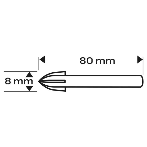 Univerzális 4 élű üvegfúró, fa, műanyag, fém, kőzet, kerámia fúráshoz, 8mm