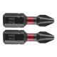 Torziós ütvecsavarozó bit PH2x25mm, 2db