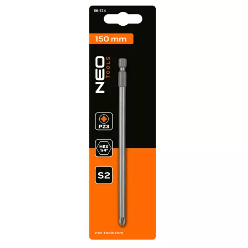 Csavarhúzó bit PZ3, 150mm, 1/4", min. rendelés: 3db