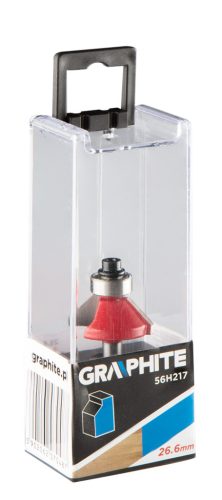 Felsőmaró kés, él-letörő 26.6x9.52mm, 6mm