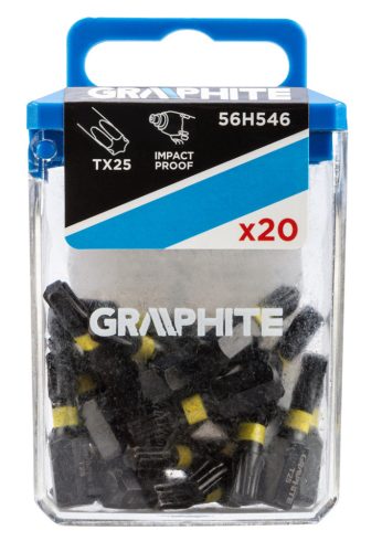 Torziós ütvecsavarozó bit Torx 25x25mm, 20db