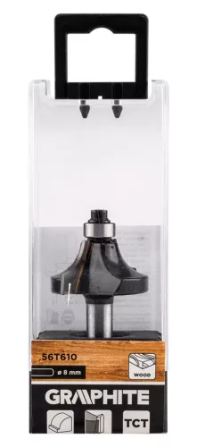 Felsőmaró kés, kerekítő, 32x15.5mm, 8mm szárral