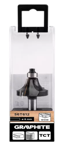 Felsőmaró kés, kerekítő, 38.1x19mm, 8mm szárral