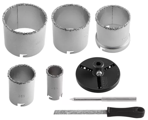 Körkivágó készlet, volfrámkarbid, 32-83mm, 8db