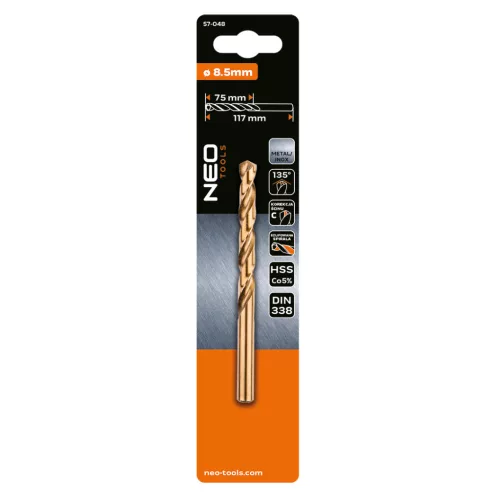 Csigafúró HSS-Cobalt 5% 8.5mm