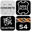 Betonfúró SDS PLUS 6x110mm, S4 type, 4 élű hegy