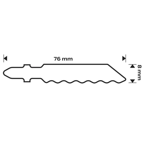 Dekopírfűrészlap, T-befogó, BIM, 21TPI, 50/75mm, fém-fa-műanyag-rétegelt lemez, 25db