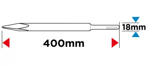 Hegyesvéső SDS MAX önélező 18x400mm