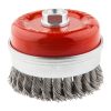 Drótkorong, fazékkefe sodrott 100mm M14