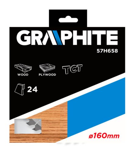 Körfűrészlap keményfém fogakkal, 160x30mm, 24 fog