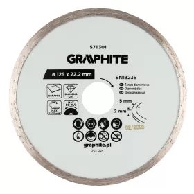 Gyémánt vágókorong 125x22.2mm, vizes