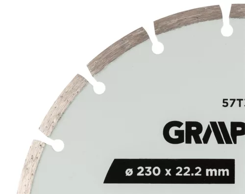 Gyémánt vágókorong 230x22.2mm, szegmenses, száraz