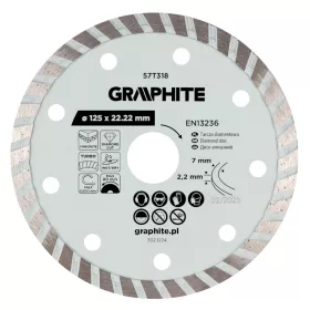 Gyémánt vágókorong 125x22.2mm, turbo, száraz és vizes