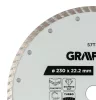 Gyémánt vágókorong 230x22.2mm, turbo, száraz