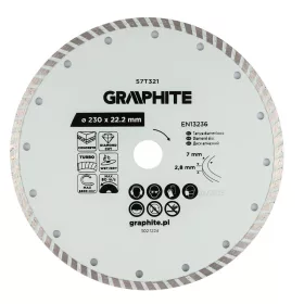 Gyémánt vágókorong 230x22.2mm, turbo, száraz és vizes