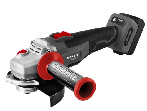 Akkus szénkefementes sarokcsiszoló, ENERGY+ 18V, 125mm, 3 fordulatszám fokozattal, akku nélkül