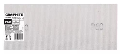 Csiszolóháló fehér 115x280mm, fa, fém, műanyag, űveg, gipszkarton csiszoláshoz, P60, min. rendelés: 3db