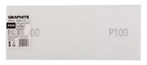 Csiszolóháló fehér 115x280mm, fa, fém, műanyag, űveg, gipszkarton csiszoláshoz, P100, min. rendelés: 3db