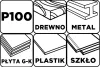 Csiszolóháló fehér 115x280mm, fa, fém, műanyag, űveg, gipszkarton csiszoláshoz, P100, min. rendelés: 3db