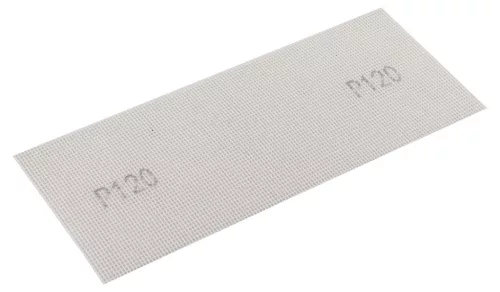 Csiszolóháló fehér 115x280mm, fa, fém, műanyag, űveg, gipszkarton csiszoláshoz, P120, min. rendelés: 3db