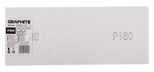 Csiszolóháló fehér 115x280mm, fa, fém, műanyag, űveg, gipszkarton csiszoláshoz, P180, min. rendelés: 3db