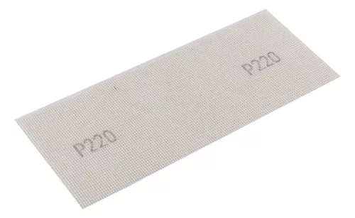 Csiszolóháló fehér 115x280mm, fa, fém, műanyag, űveg, gipszkarton csiszoláshoz, P220, min. rendelés: 3db