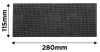 Csiszolóháló 115x280mm, fa, fém, műanyag, űveg, gipszkarton csiszoláshoz, P100, min. rendelés: 3db