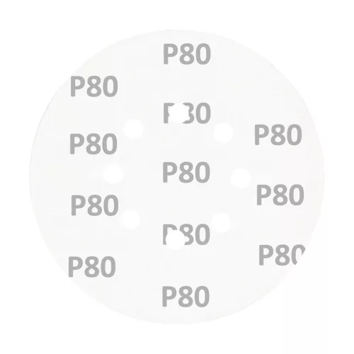 Csiszolókorong tépőzáras 150mm, P80, 8 lyukkal, 5db, min. rendelés: 3cs