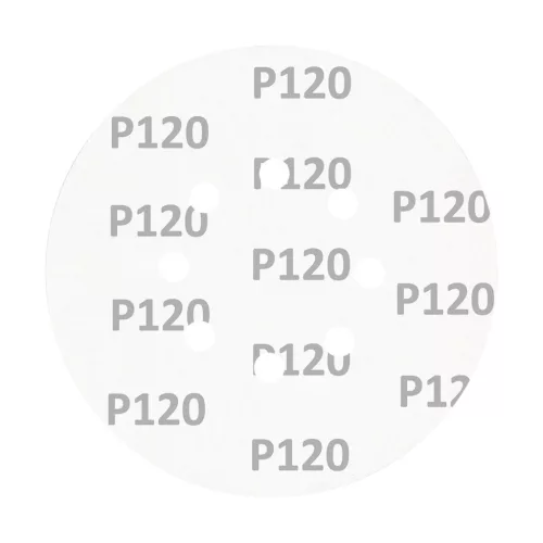 Csiszolókorong tépőzáras 150mm, P120, 8 lyukkal, 5db, min. rendelés: 3cs
