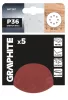 Csiszolókorong tépőzáras 125mm, P36, 8 lyukkal, 5db, min. rendelés: 3cs
