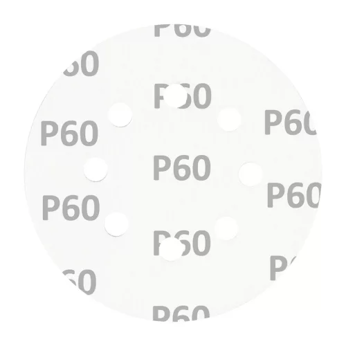 Csiszolókorong tépőzáras 125mm, P60, 8 lyukkal, 5db, min. rendelés: 3cs