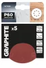 Csiszolókorong tépőzáras 125mm, P60, 8 lyukkal, 5db, min. rendelés: 3cs