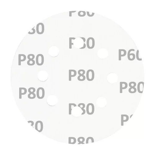 Csiszolókorong tépőzáras 125mm, P80, 8 lyukkal, 5db, min. rendelés: 3cs