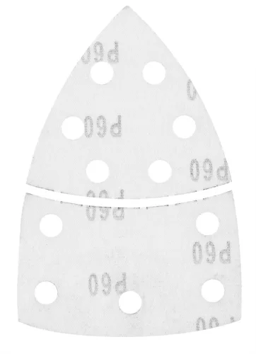 Csiszolópapír tépőzáras delta 102x152mm, P60, 11 lyukas, 5db, min. rendelés: 3cs