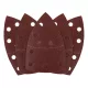 Csiszolópapír tépőzáras delta 102x152mm, P80, 11 lyukas, 5db, min. rendelés: 3cs