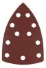 Csiszolópapír tépőzáras delta 102x152mm, P120, 11 lyukas, 5db, min. rendelés: 3cs