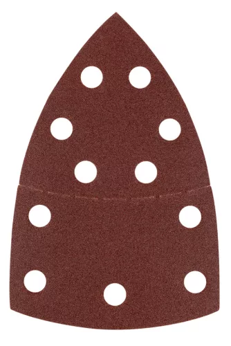 Csiszolópapír tépőzáras delta 102x152mm, P120, 11 lyukas, 5db, min. rendelés: 3cs