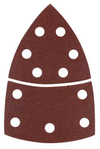 Csiszolópapír tépőzáras delta 102x152mm, P120, 11 lyukas, 5db, min. rendelés: 3cs