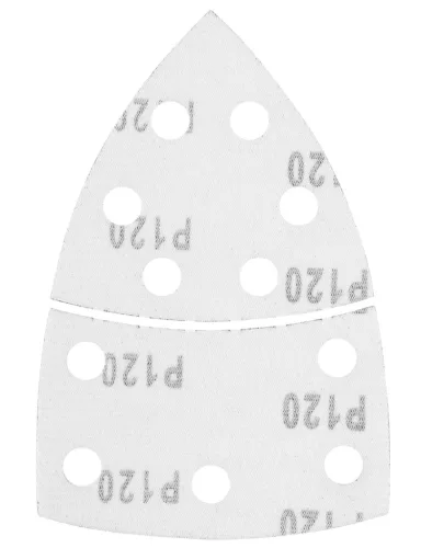 Csiszolópapír tépőzáras delta 102x152mm, P120, 11 lyukas, 5db, min. rendelés: 3cs