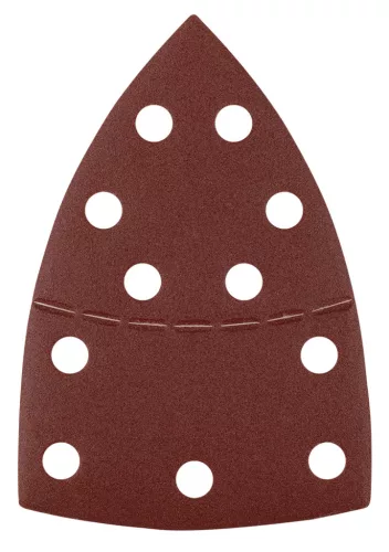 Csiszolópapír tépőzáras delta 102x152mm, P180, 11 lyukas, 5db, min. rendelés: 3cs