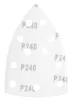 Csiszolópapír tépőzáras delta 102x152mm, P240, 11 lyukas, 5db, min. rendelés: 3cs