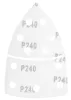 Csiszolópapír tépőzáras delta 102x152mm, P240, 11 lyukas, 5db, min. rendelés: 3cs
